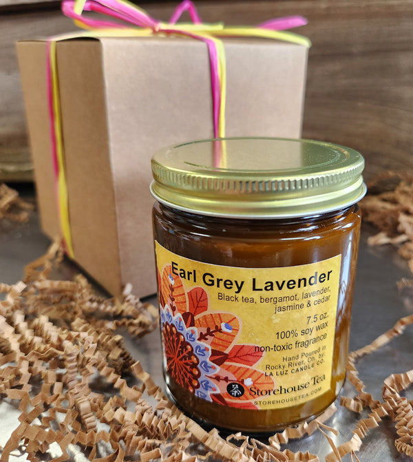 Handmade Organic Earl Grey Lavender Tea Candle