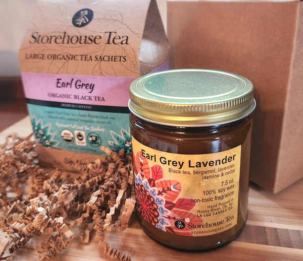 Handmade Organic Earl Grey Lavender Tea Candle