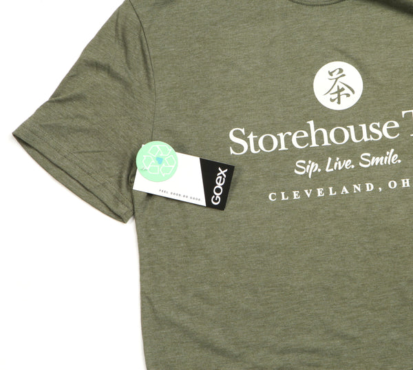 Olive Green Storehouse Tea T-Shirt by Goex