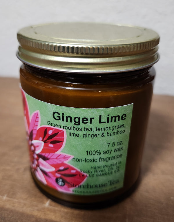 Handmade Organic Ginger Lime Tea Candle