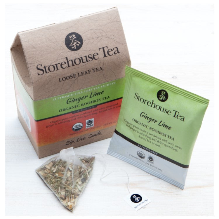 Ginger Lime Tea Sachet | Order Ginger Lime Rooibos Tea Sachets ...